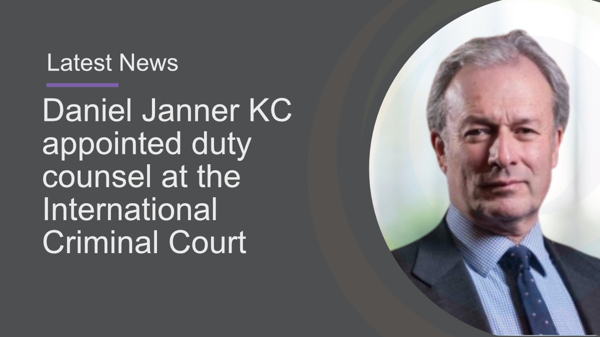 Daniel Janner KC appointed to International Criminal Court