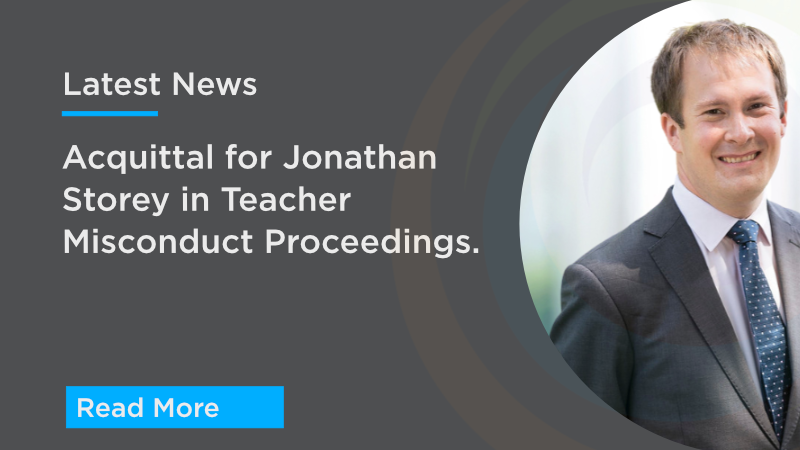 Acquittal for Jonathan Storey in Teacher Misconduct Proceedings