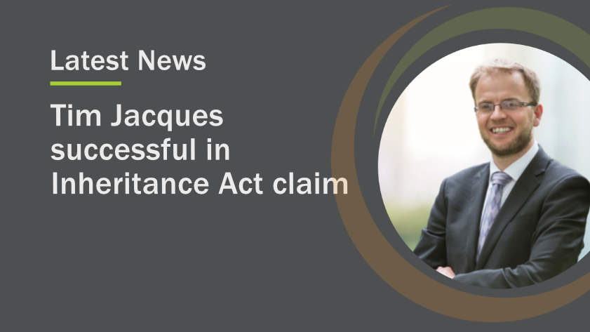 Tim Jacques successful in Inheritance Act claim
