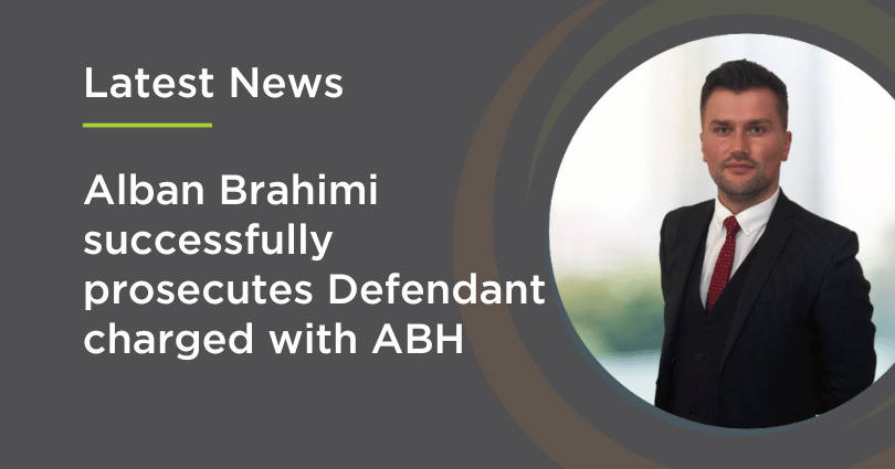 Alban Brahimi successfully prosecutes Defendant charged with ABH, criminal damage, common assault and bladed articles in public.