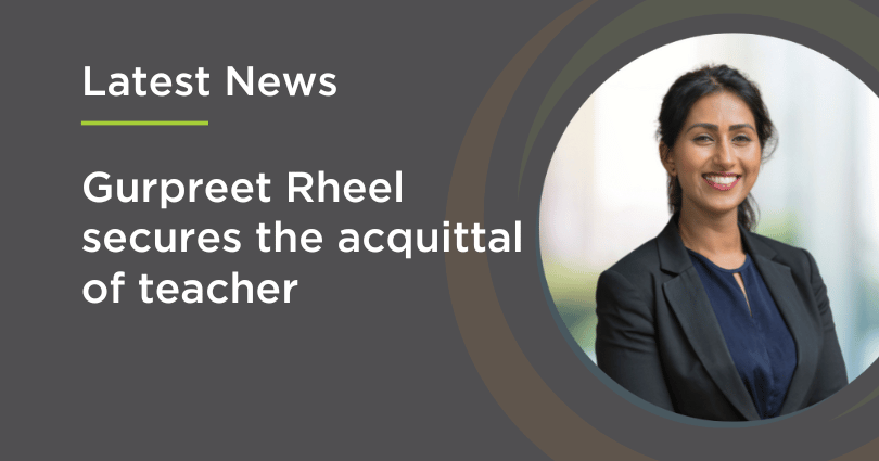 Gurpreet Rheel secures the acquittal of teacher