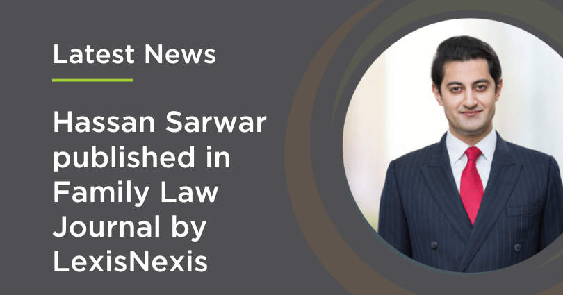Hassan Sarwar published in Family Law Journal by LexisNexis